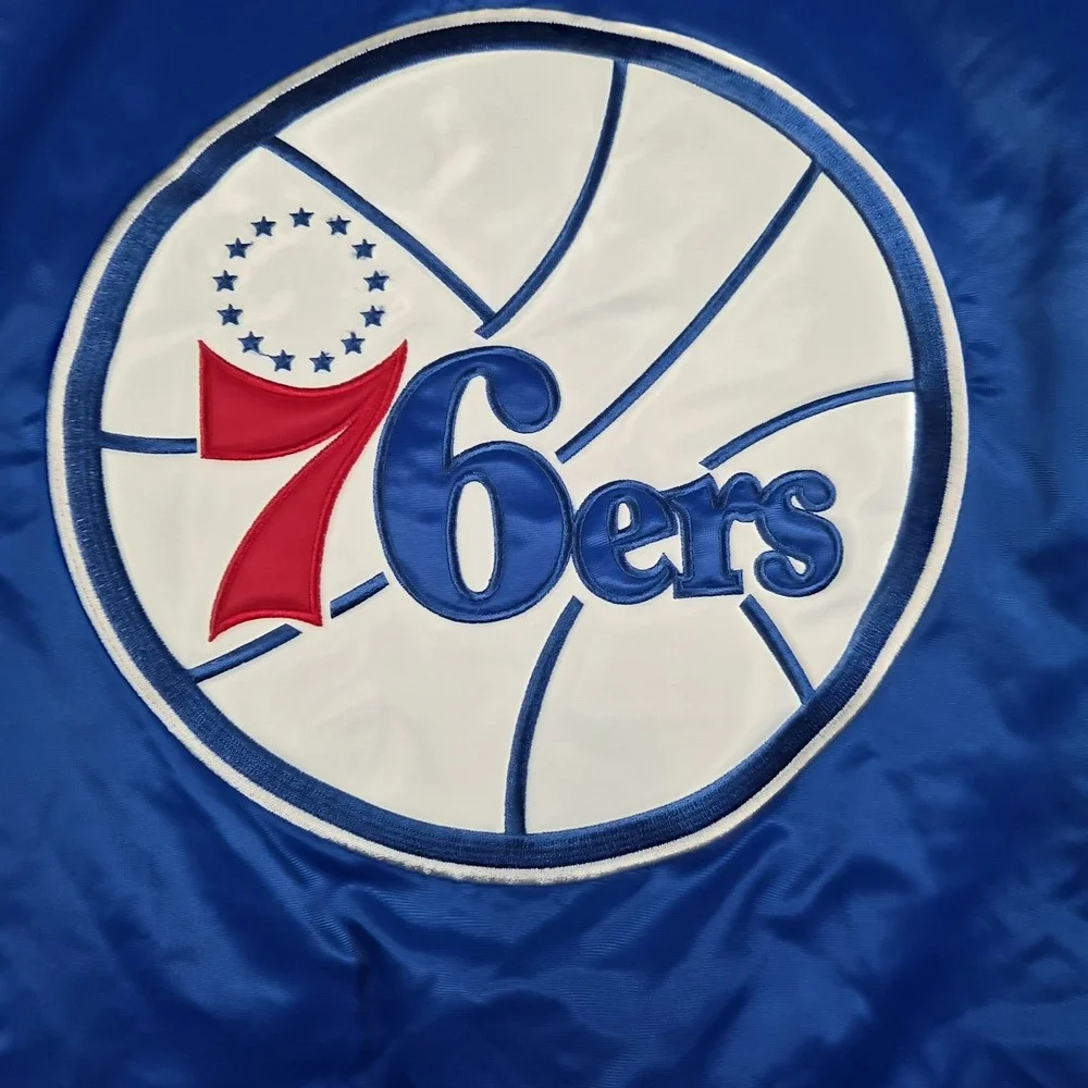 Vintage 76ers NBA Hardwood Classics G-III & Carl Banks Blue Jacket Men's XXL